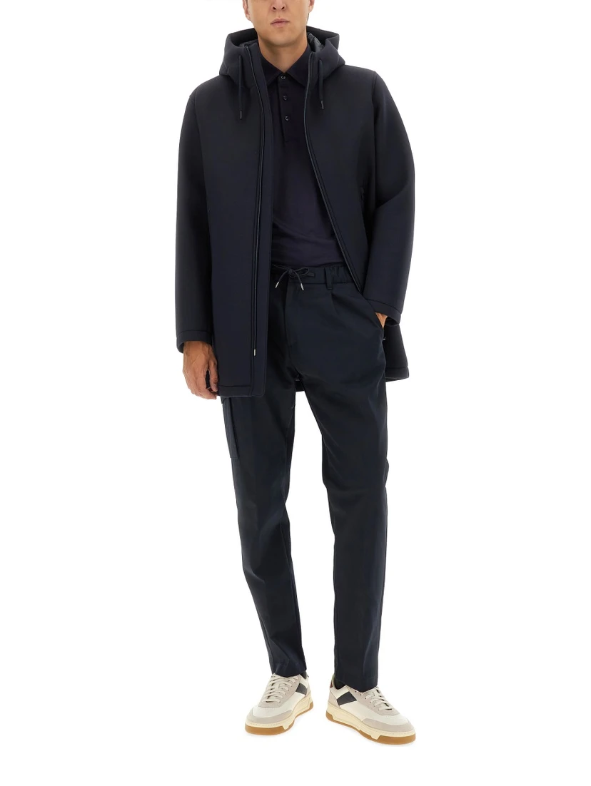 LONG PARKA IN THREE LAYERS "SCUBA"