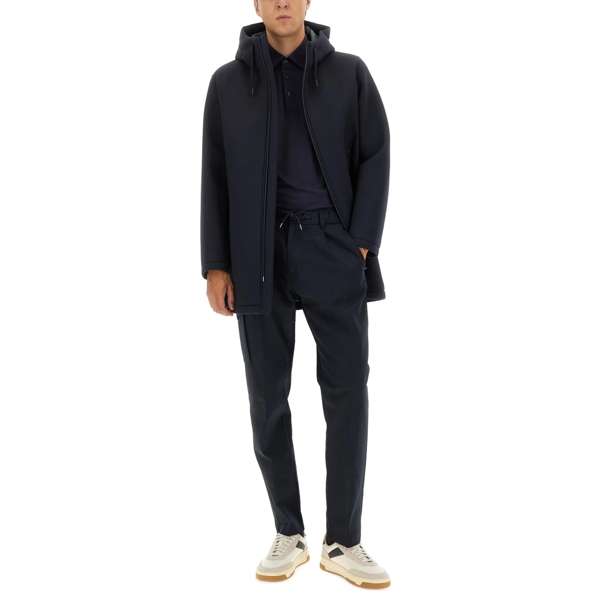 LONG PARKA IN THREE LAYERS "SCUBA"