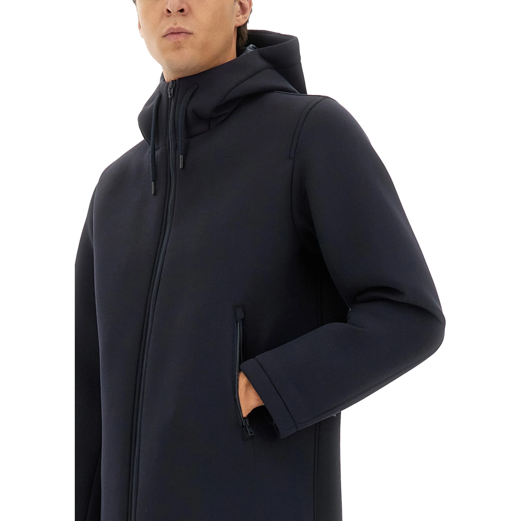 LONG PARKA IN THREE LAYERS "SCUBA"
