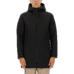 LONG PARKA IN THREE LAYERS "SCUBA"