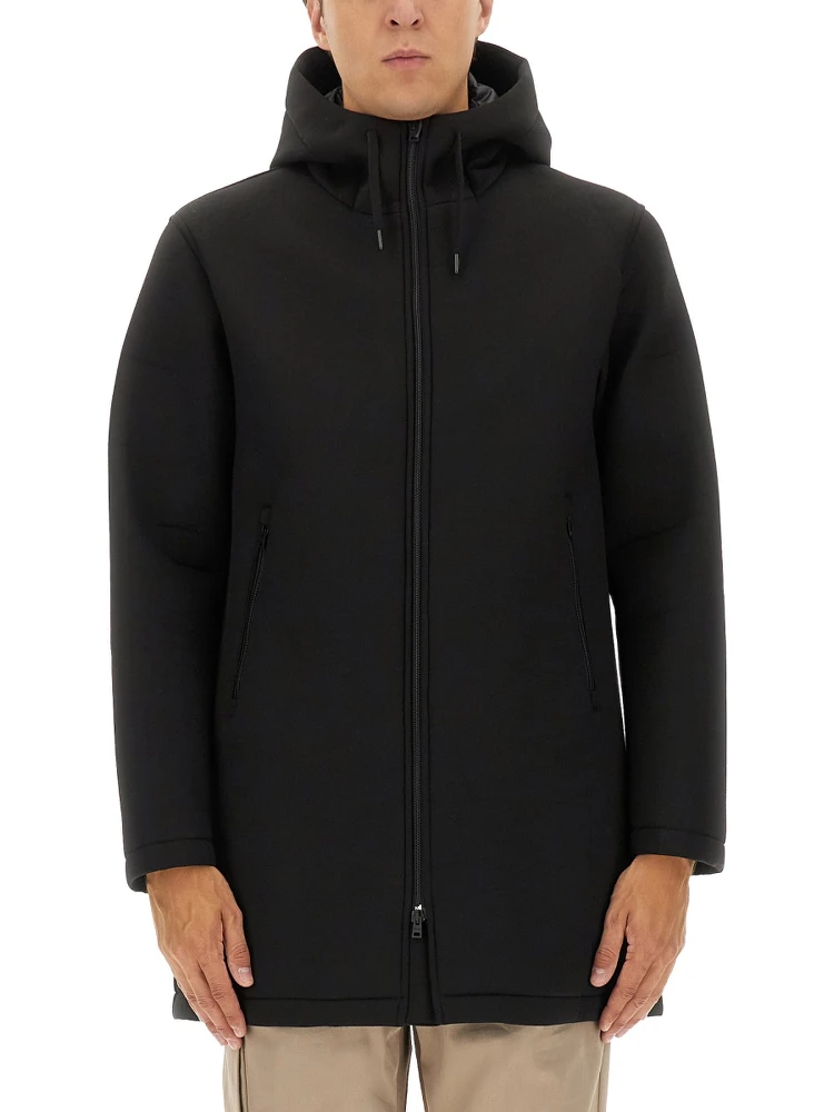 LONG PARKA IN THREE LAYERS "SCUBA"