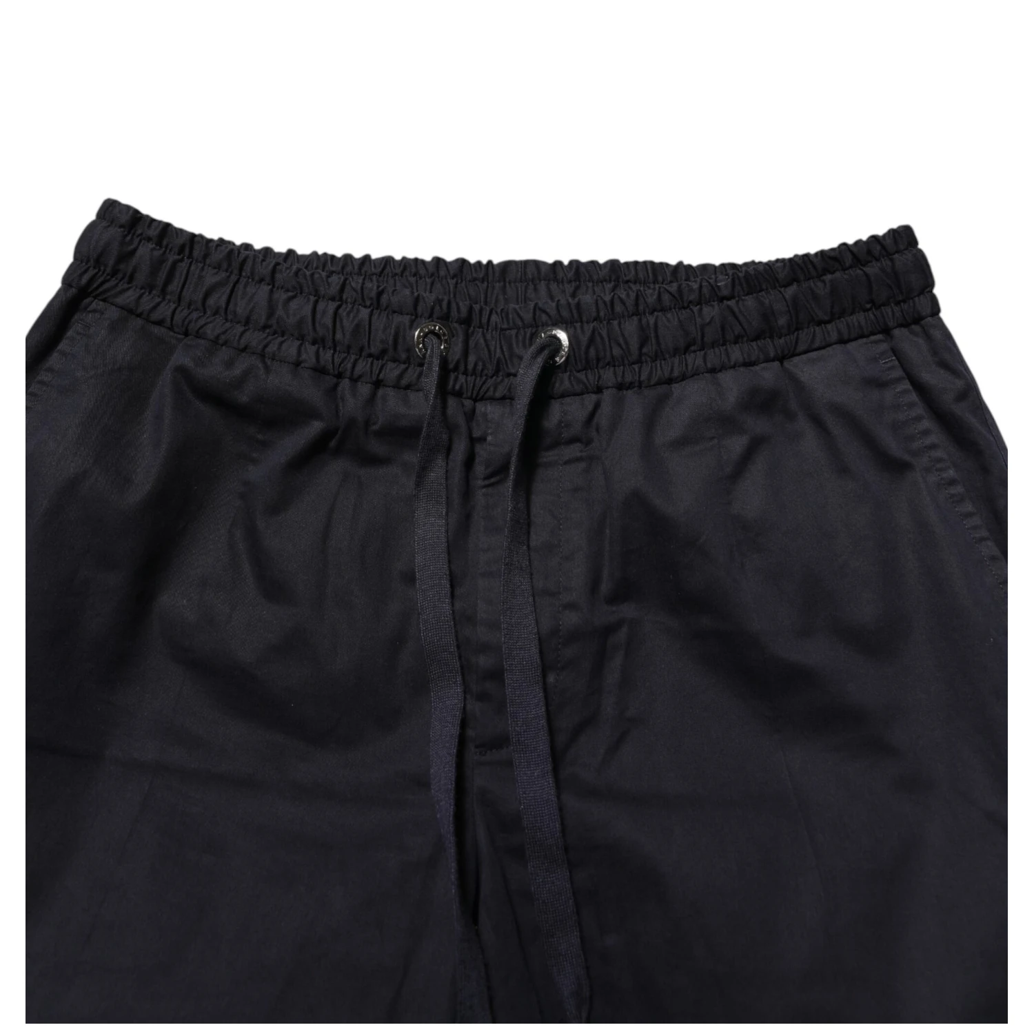 Black Mid Waist Drawstring Men Jogger Pants