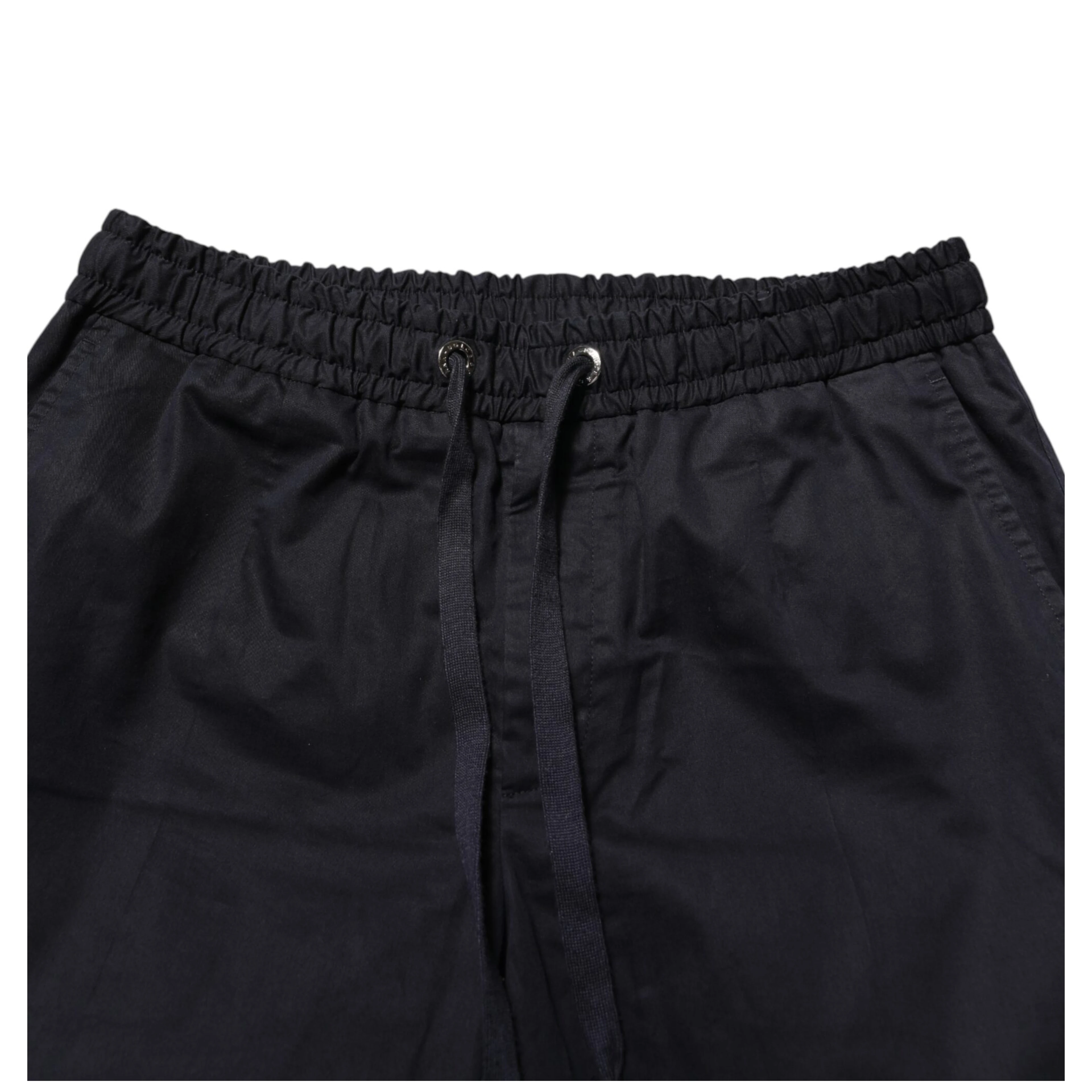 Black Mid Waist Drawstring Men Jogger Pants