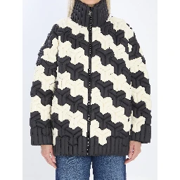 Black and white puffer jacket