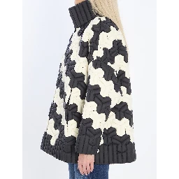 Black and white puffer jacket