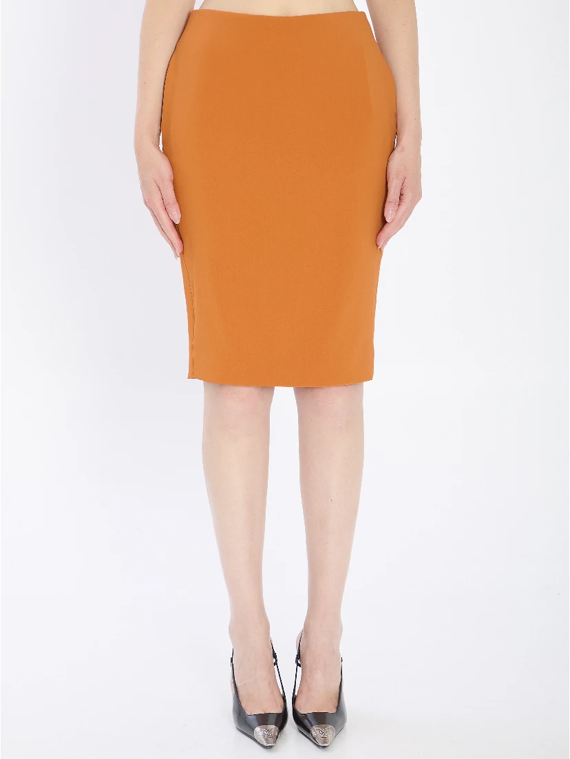 Pencil skirt in orange