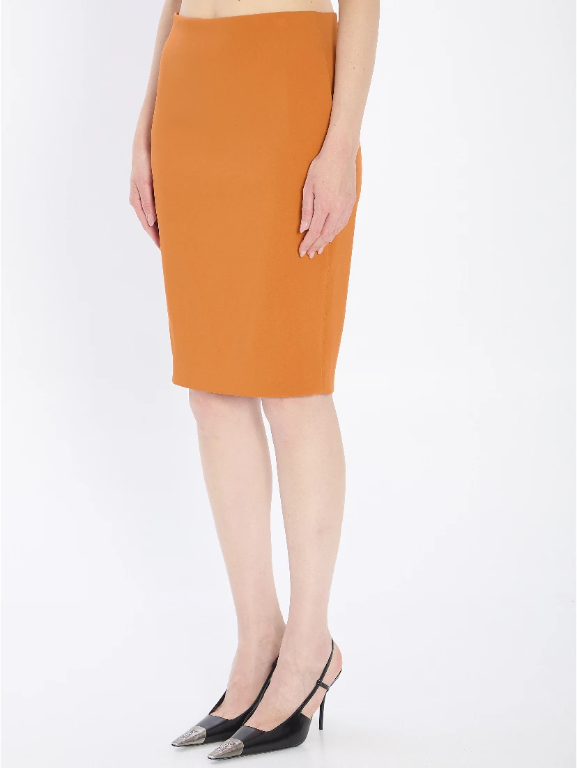 Pencil skirt in orange