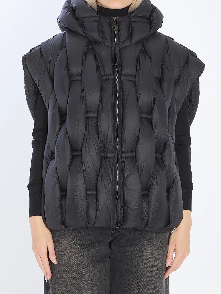 Padded nylon vest