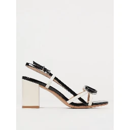 Blue Patent Leather Stiletto Heel Sandals