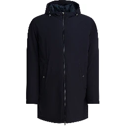 "Resort" long nylon down jacket