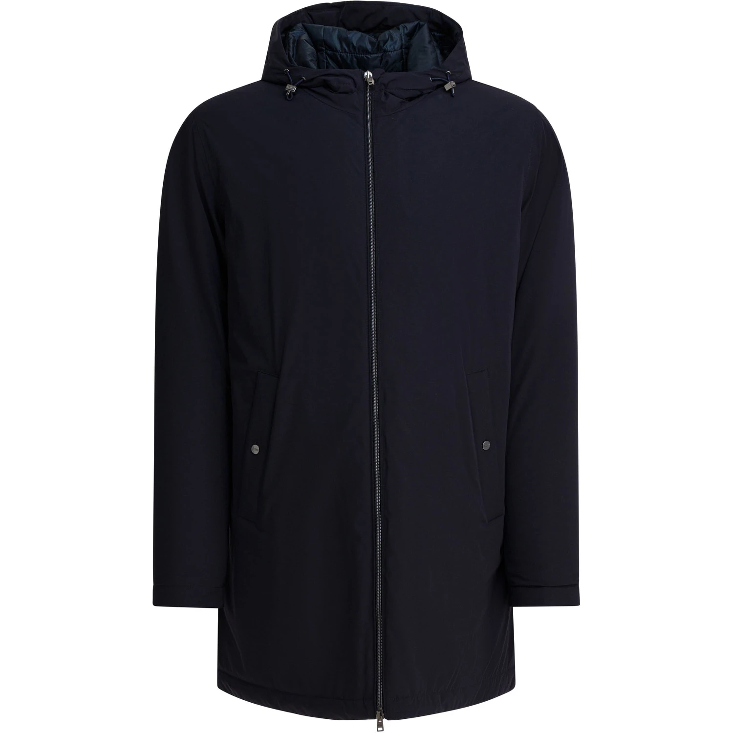 "Resort" long nylon down jacket