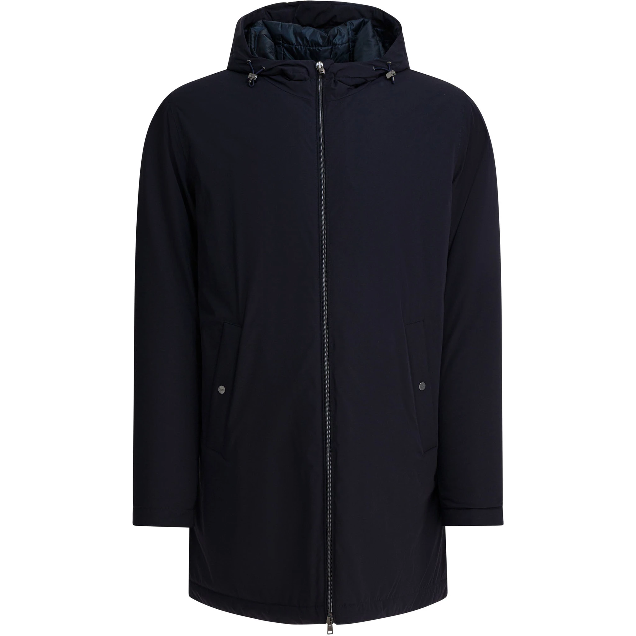"Resort" long nylon down jacket