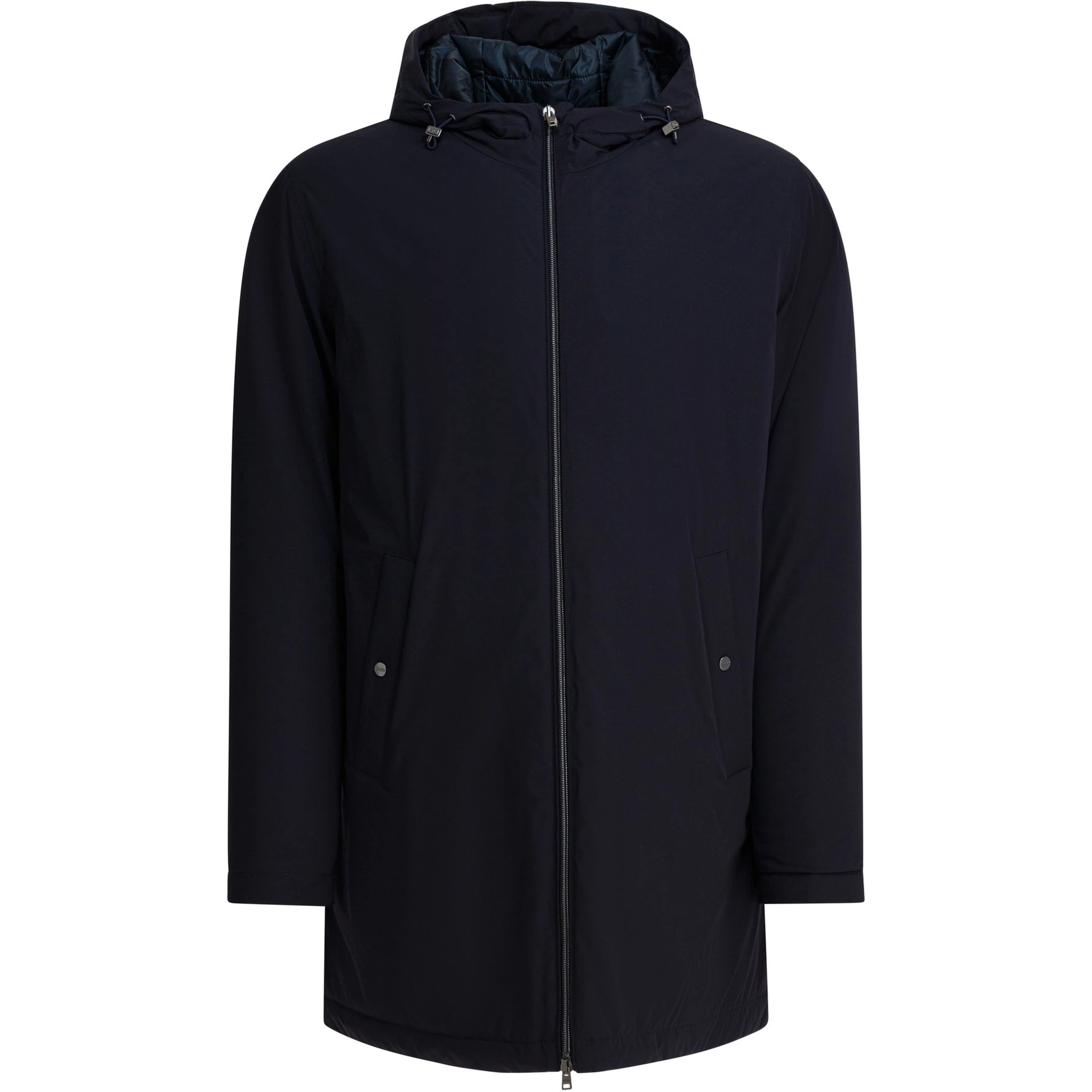 "Resort" long nylon down jacket