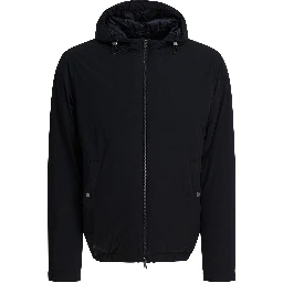 Short down jacket with hood