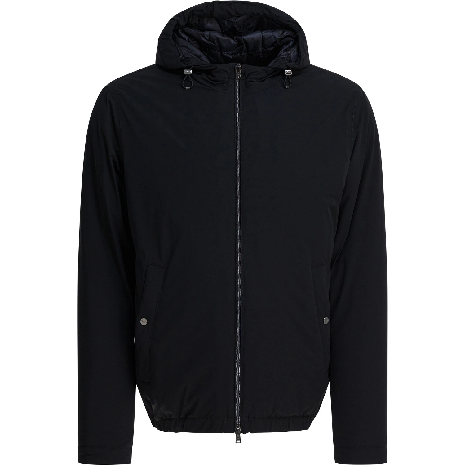 Short down jacket with hood