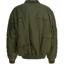 Cotton and nylon bomber jacket