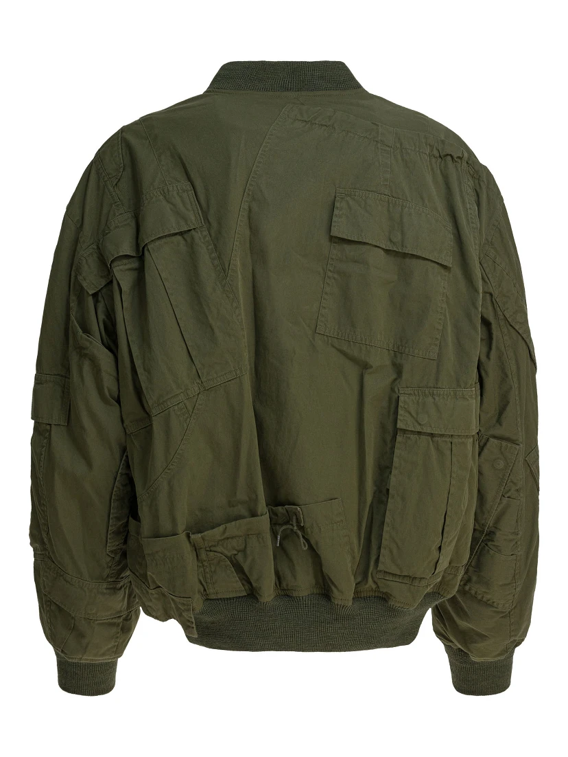 Cotton and nylon bomber jacket