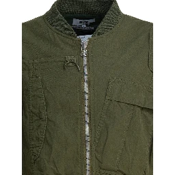 Cotton and nylon bomber jacket