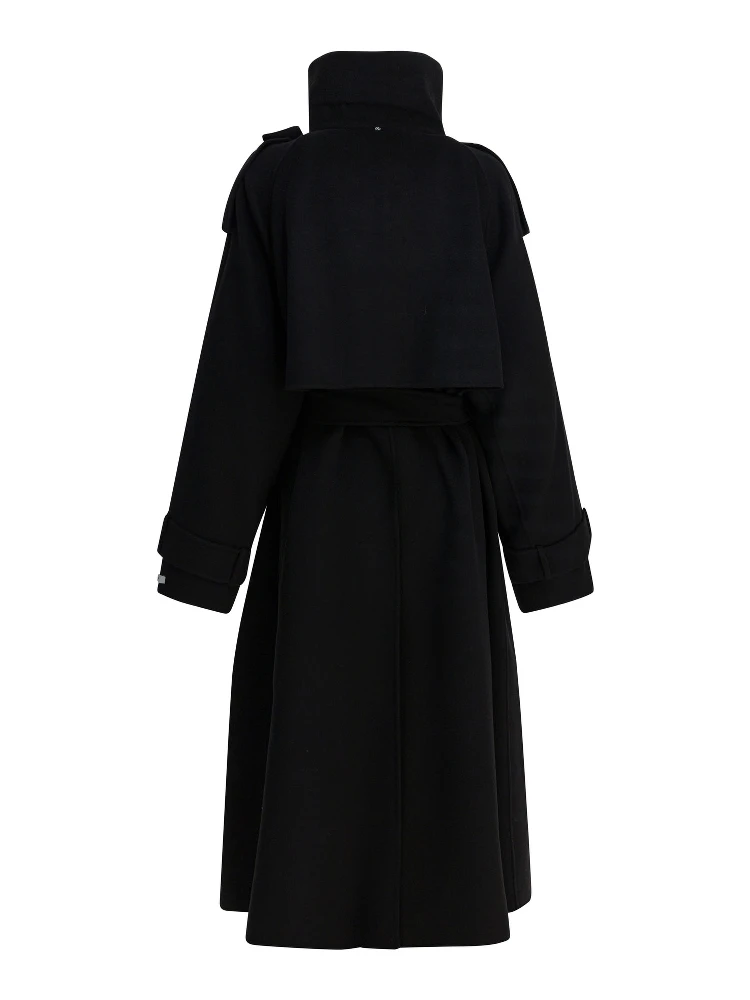 Virgin wool long coat alternative