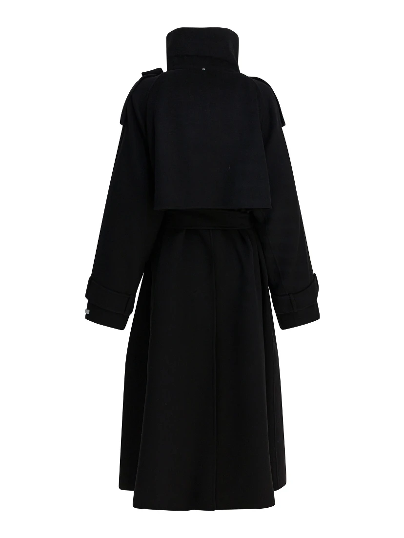 Virgin wool long coat