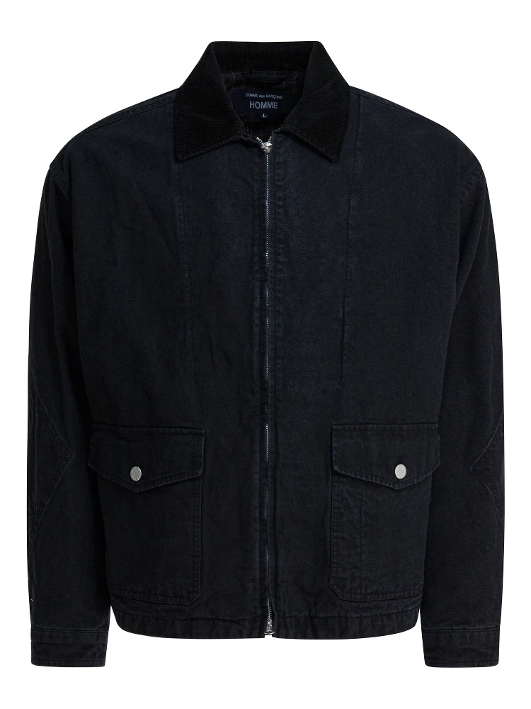 Denim jacket with zipper