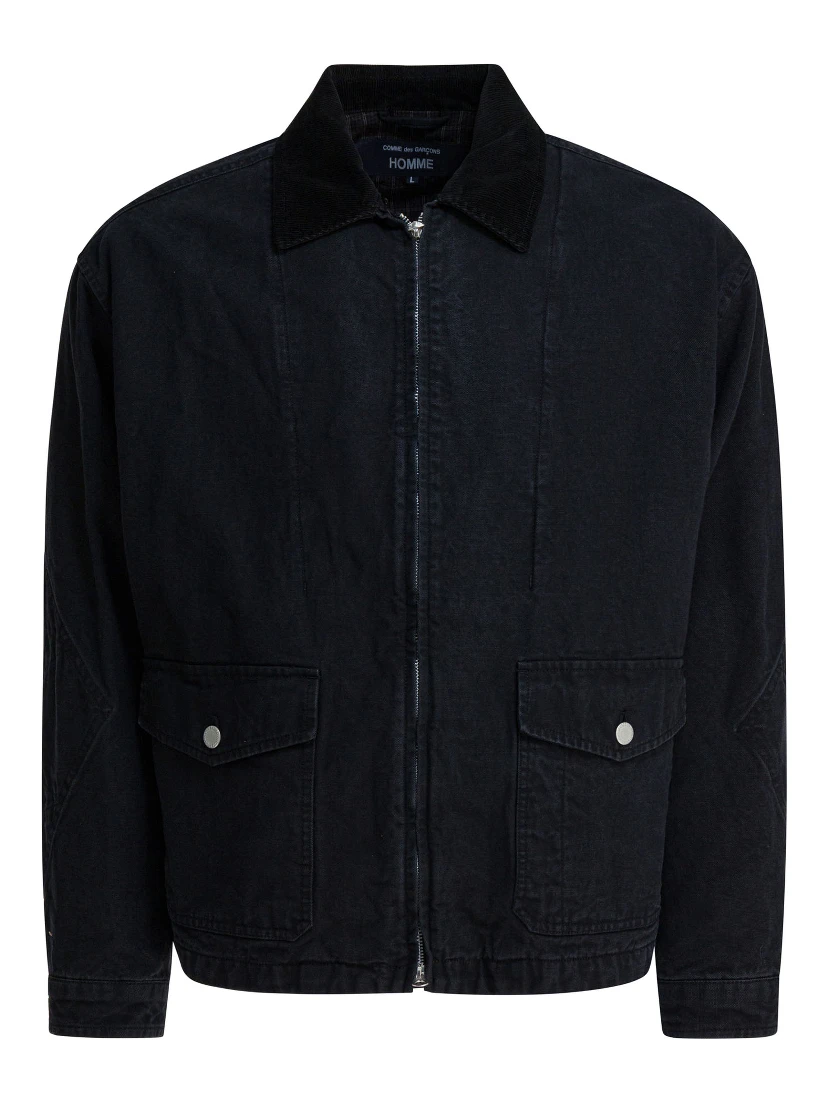 Denim jacket with zipper