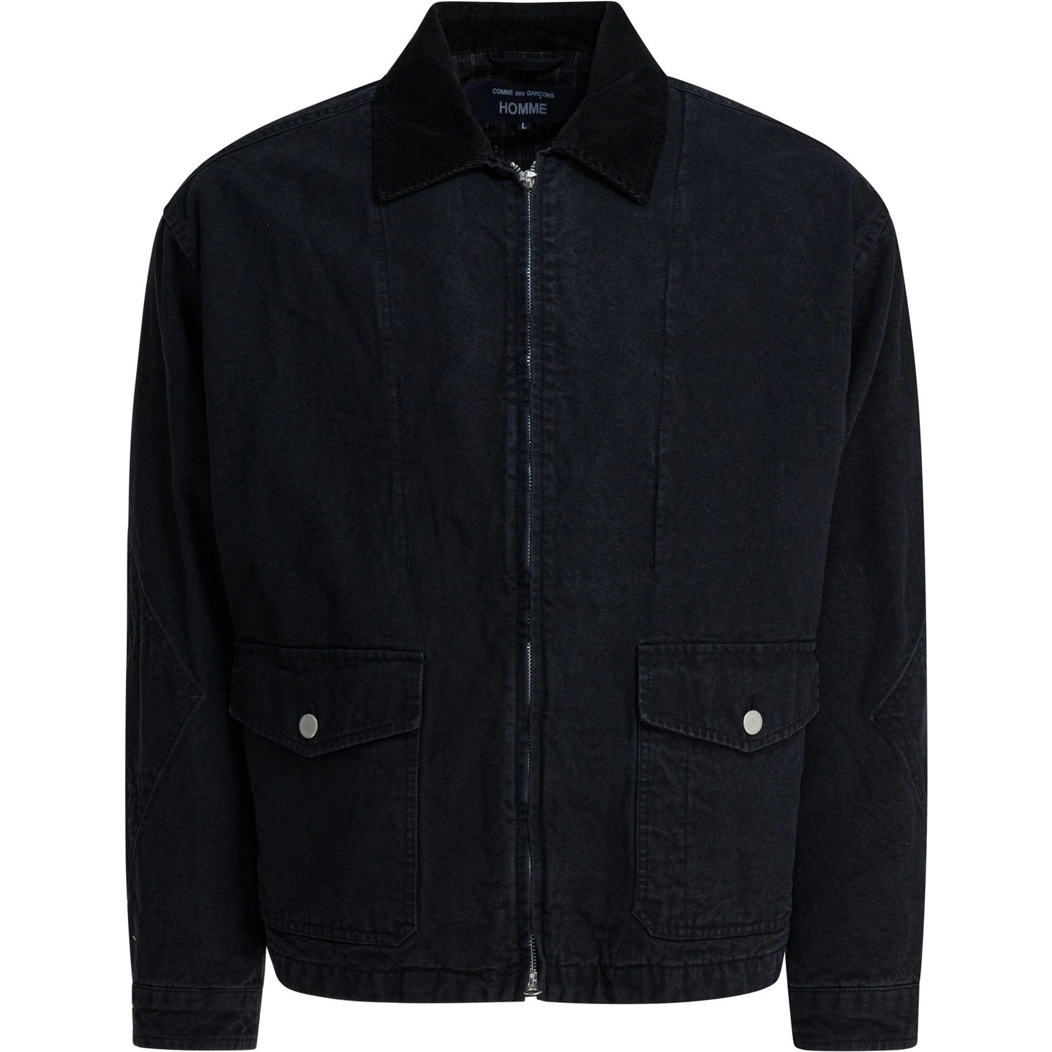 Denim jacket with zipper