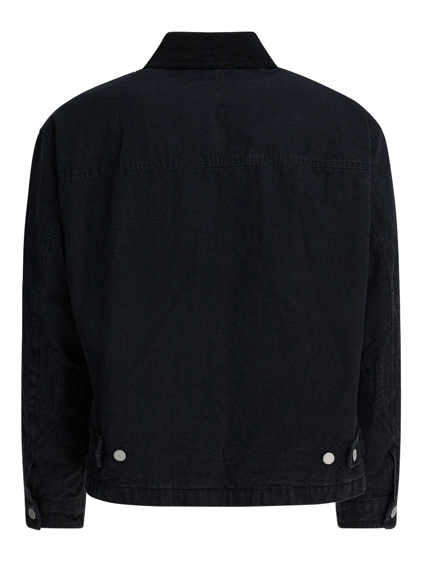 Denim jacket with zipper