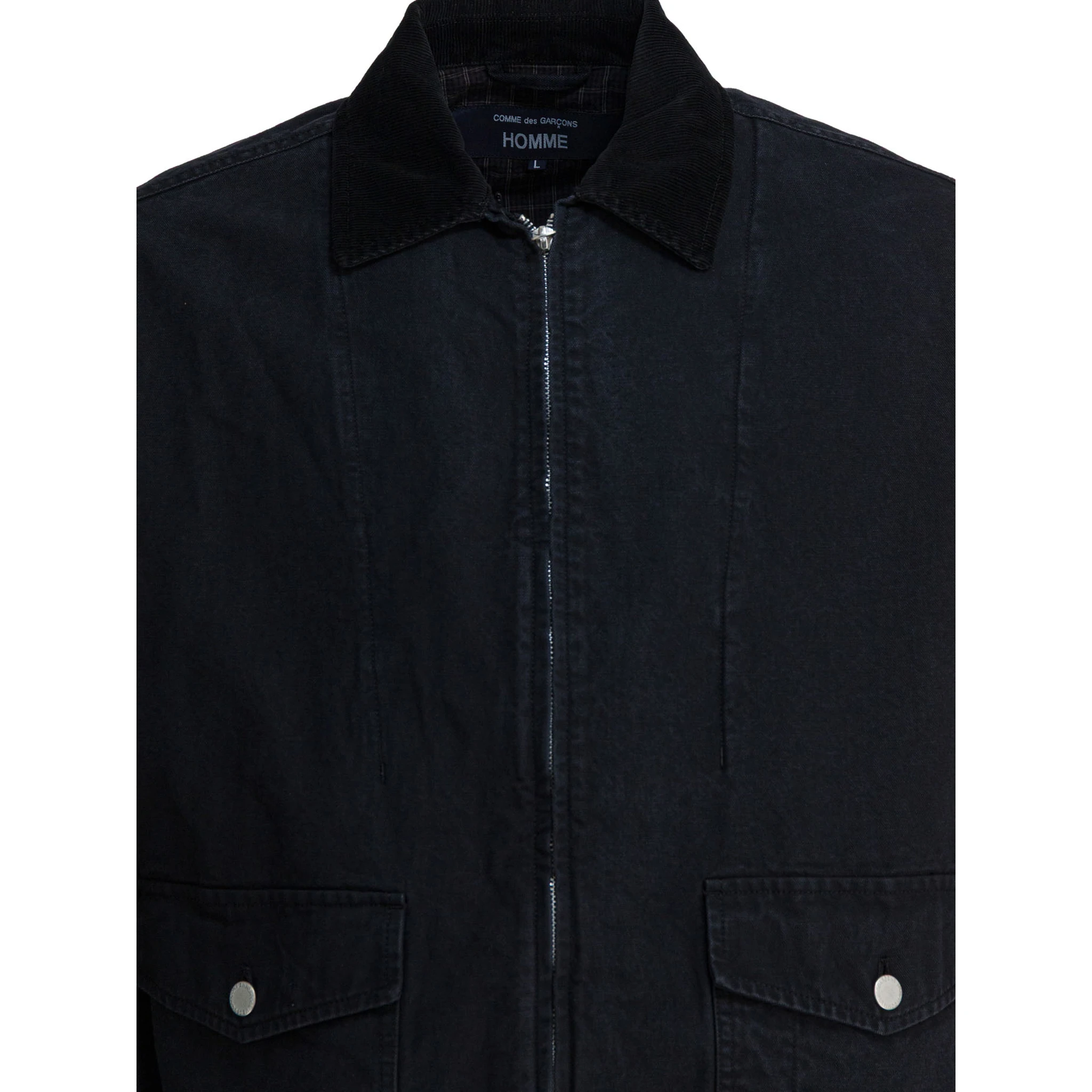 Denim jacket with zipper