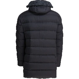 Long down jacket with hood