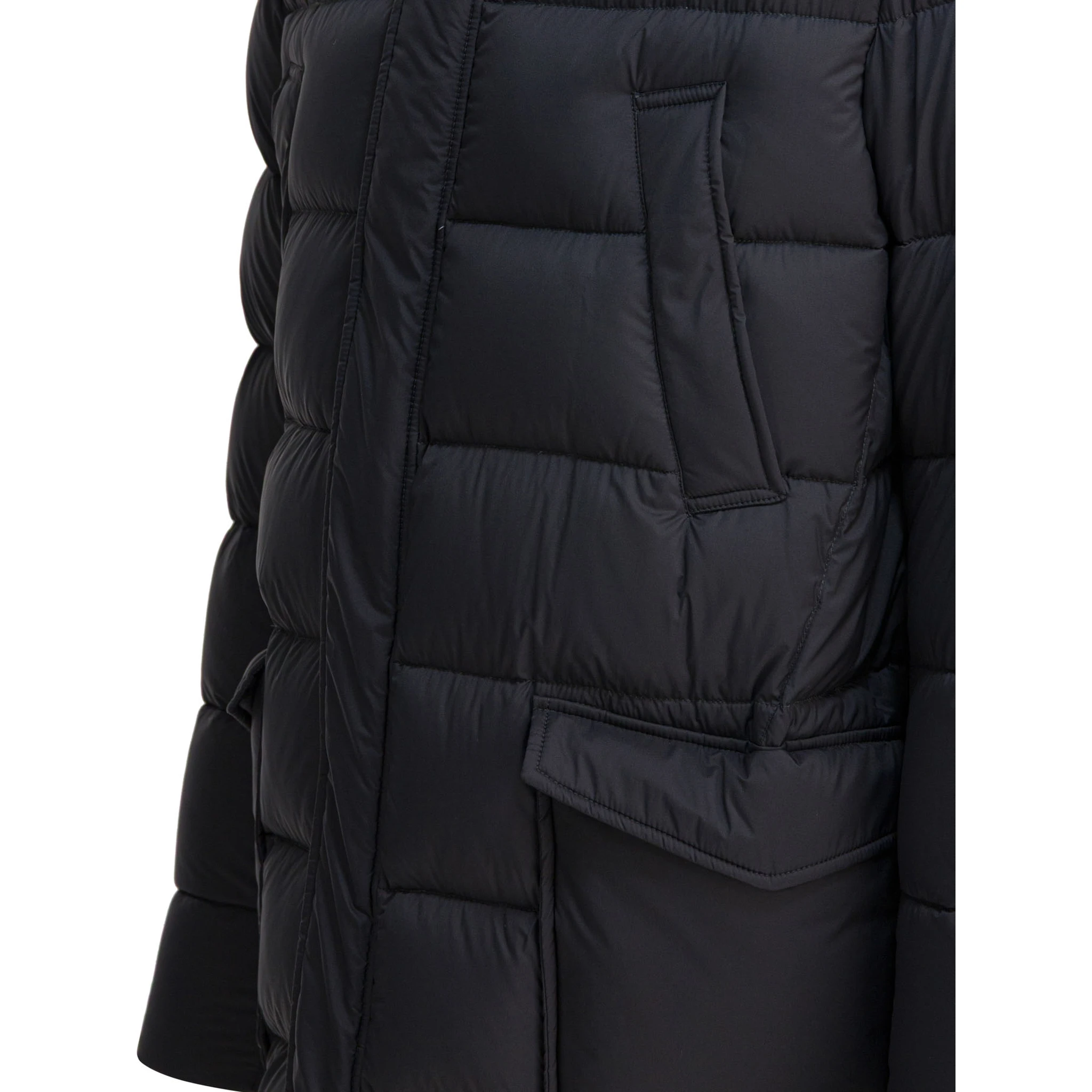 Long down jacket with hood