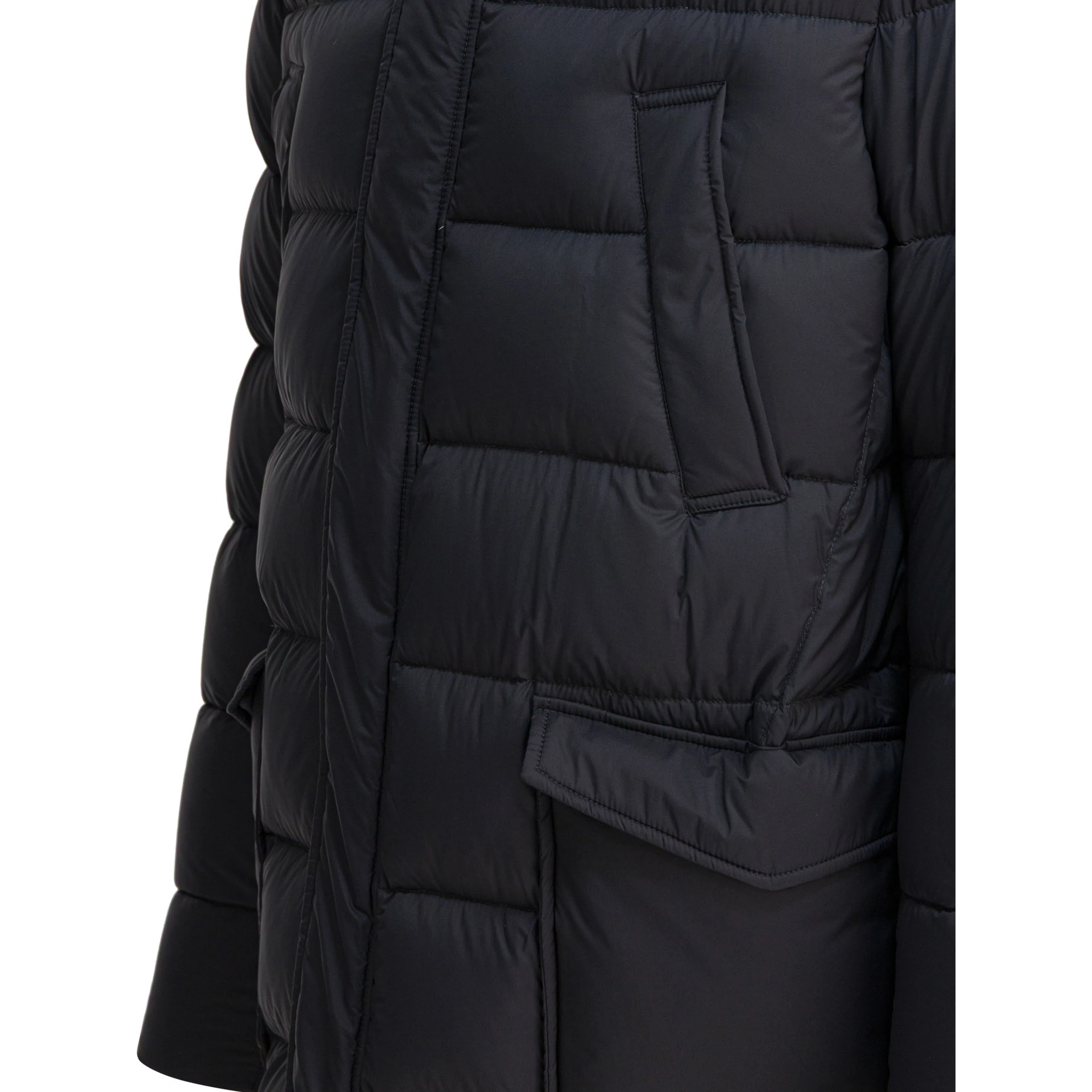 Long down jacket with hood