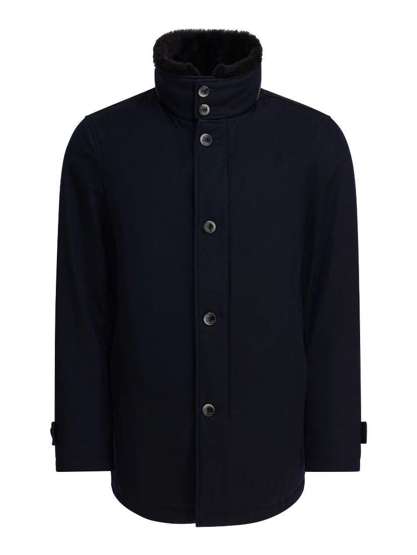 Virgin wool long coat