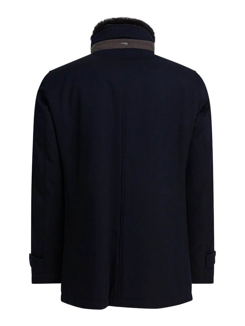 Virgin wool long coat