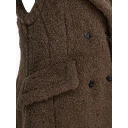 Sleeveless jacket in alpaca
