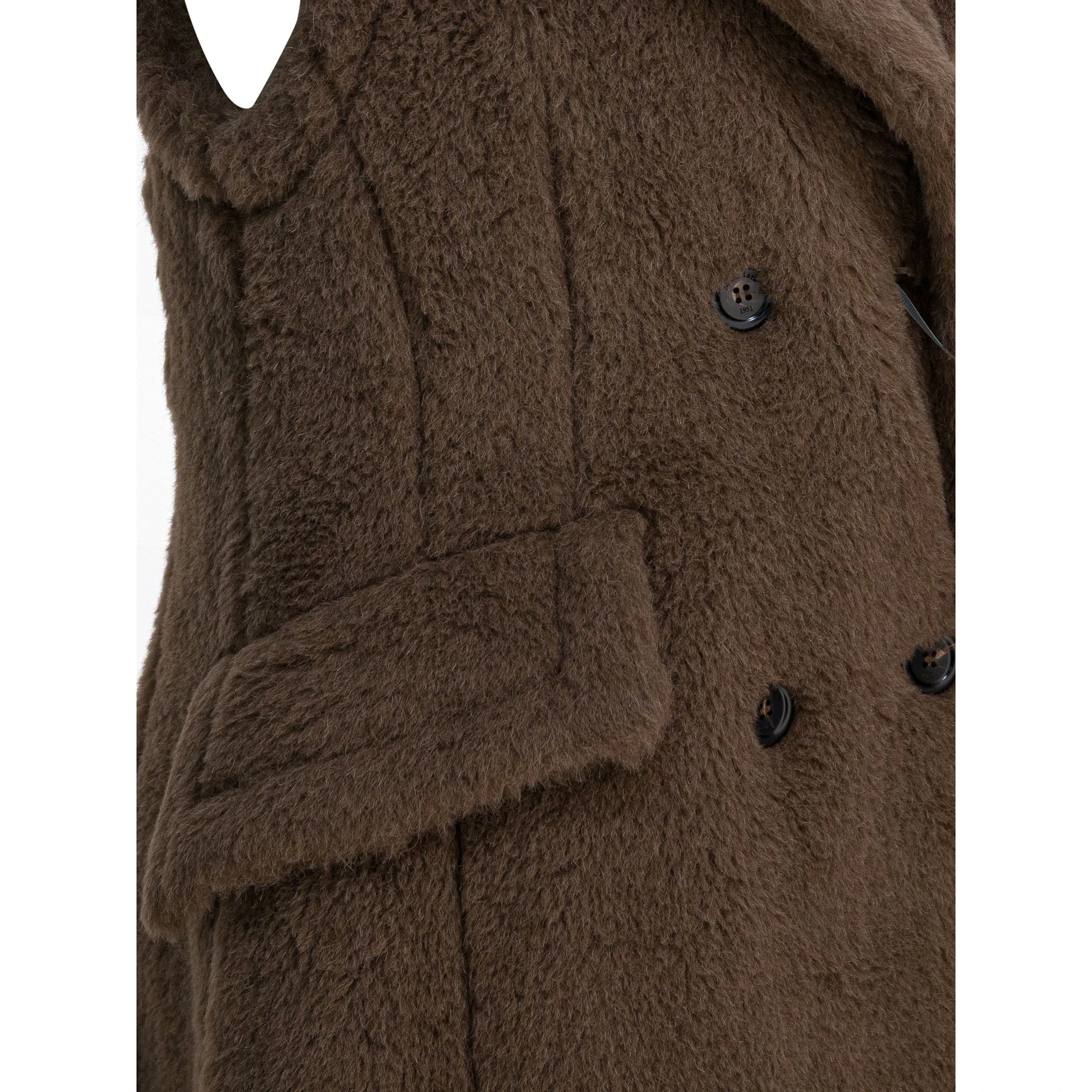Sleeveless jacket in alpaca
