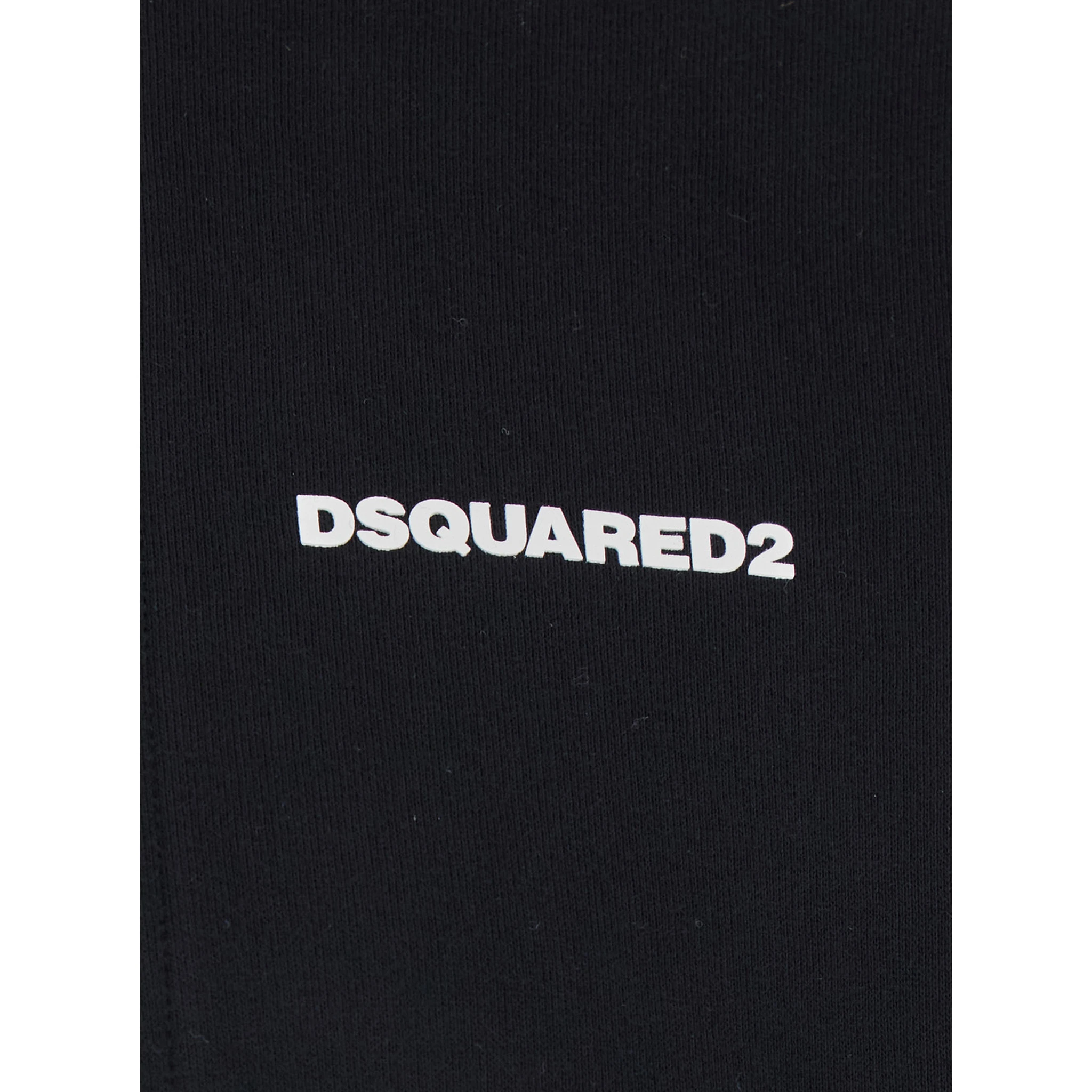 Black High Neck Sweatshirt with Lettering Logo on the Front in Cotton Man