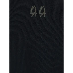 Black Sleeveless Crewneck Top with Logo Detail on the Front and Maxi Logo Print on the Rear in Cotton Man