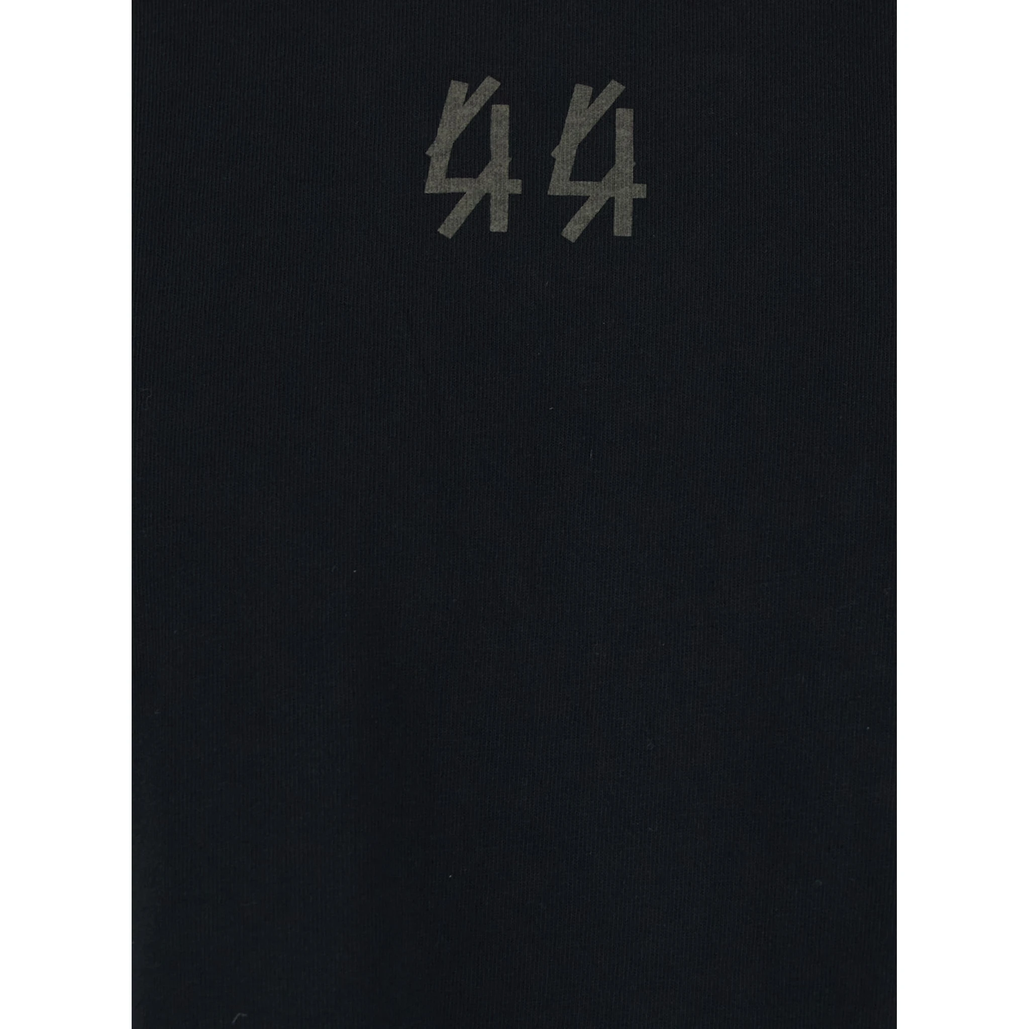 Black Sleeveless Crewneck Top with Logo Detail on the Front and Maxi Logo Print on the Rear in Cotton Man