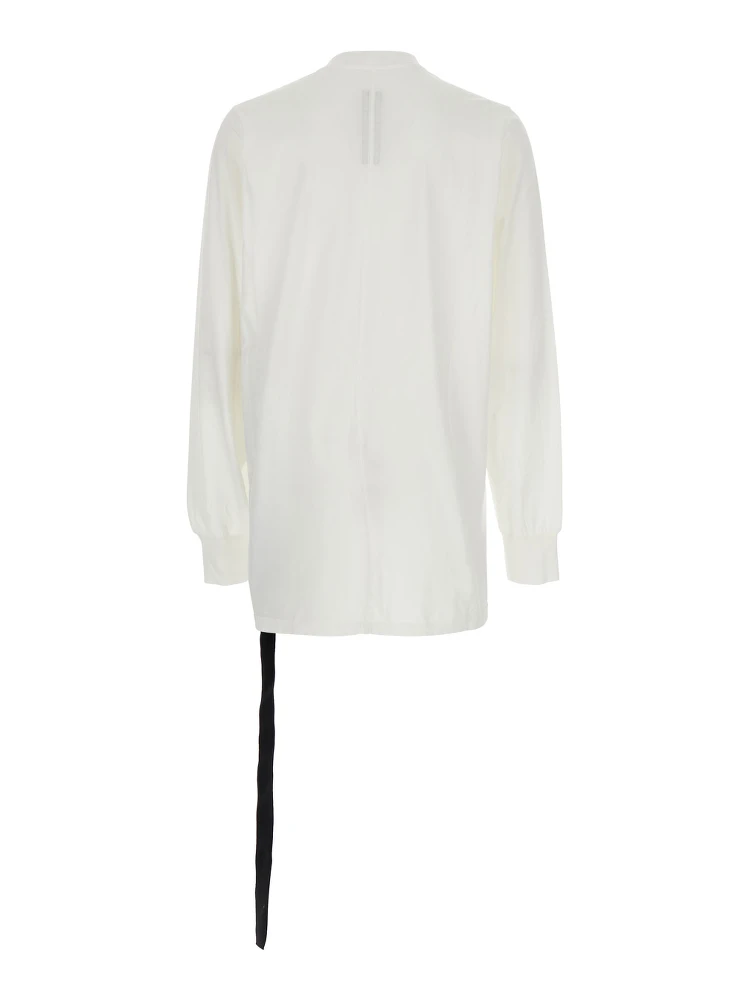 White Crewneck T-Shirt with Logo Print on the Front in Cotton Man alternative