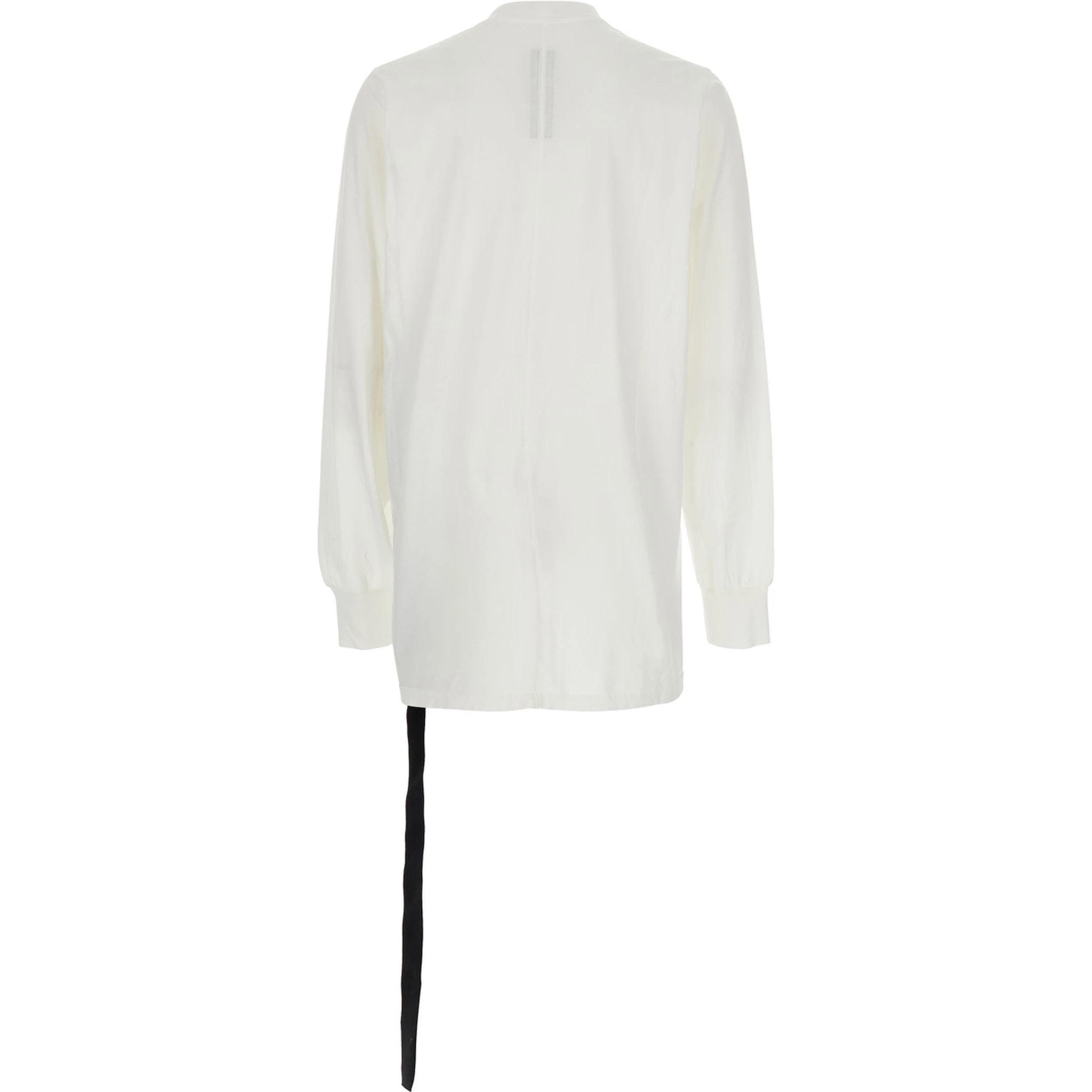 White Crewneck T-Shirt with Logo Print on the Front in Cotton Man