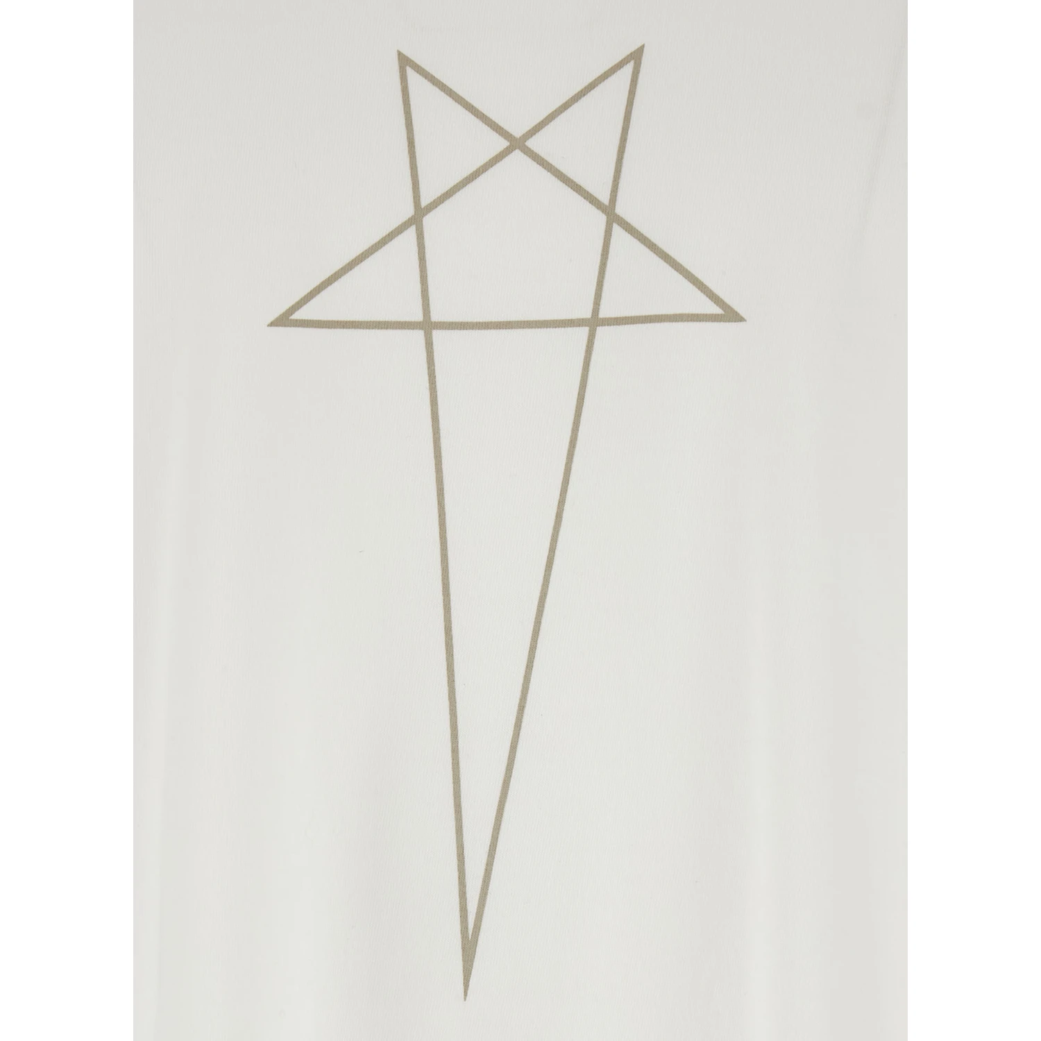White Crewneck T-Shirt with Logo Print on the Front in Cotton Man