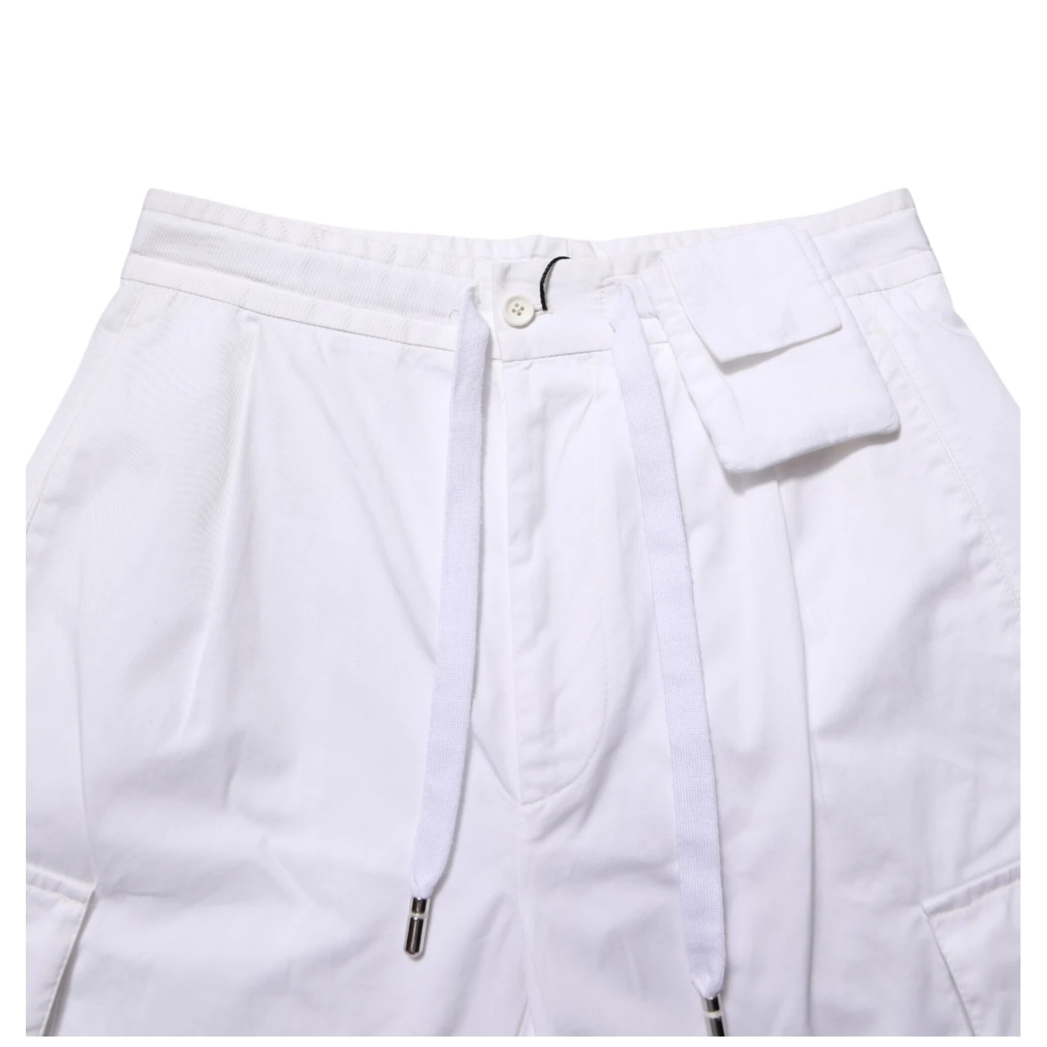 White Linen Straight Cargo Men Trouser Pants