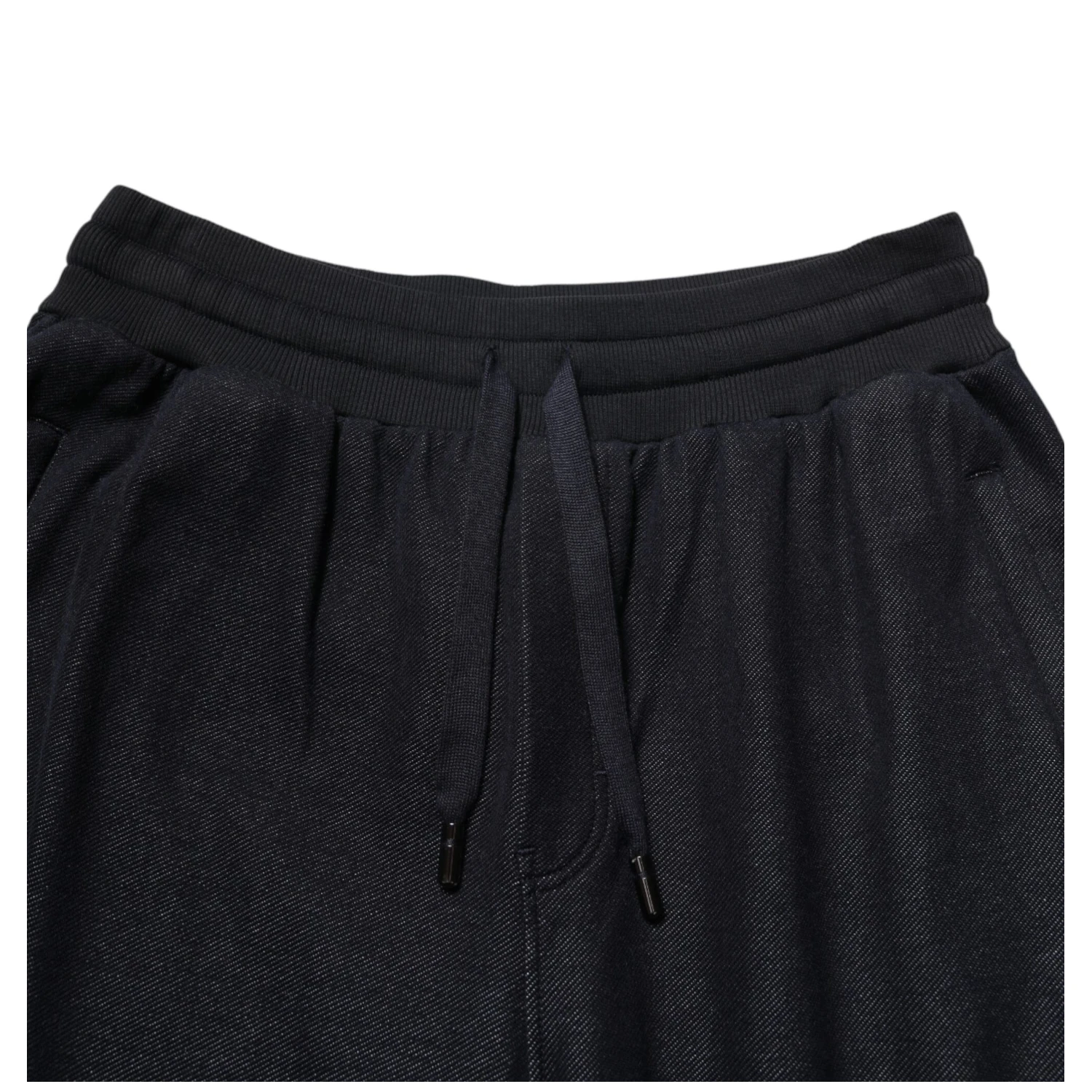 Black Cotton Blend Drawstring Jogger Jogger Pants