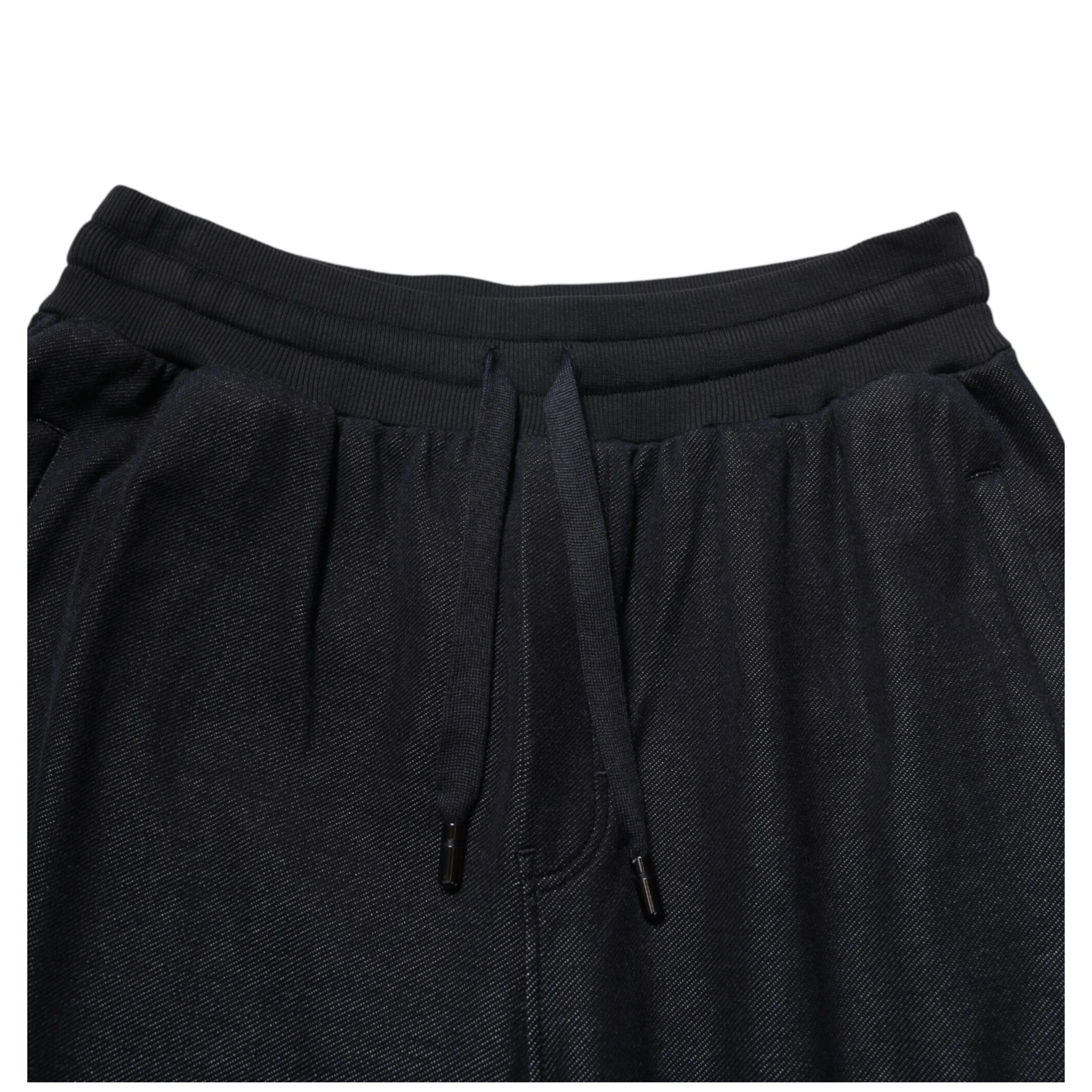 Black Cotton Blend Drawstring Jogger Jogger Pants