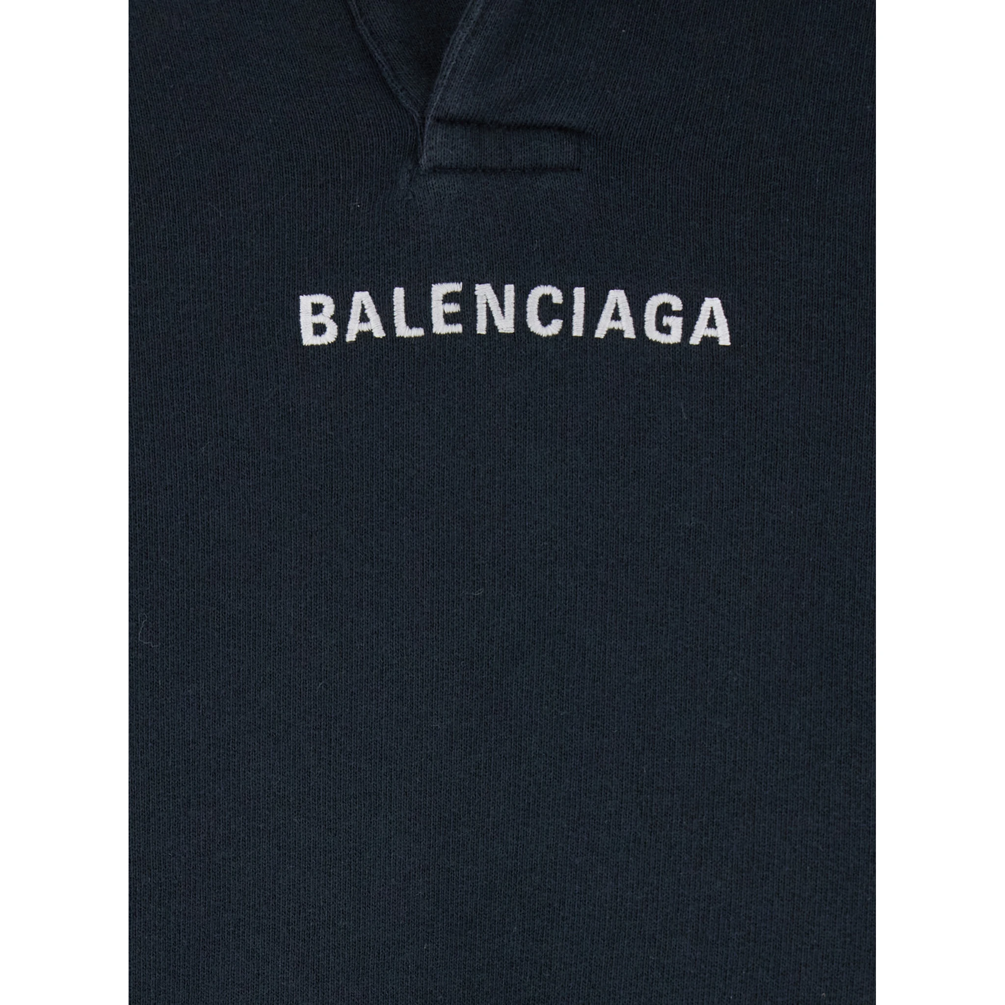 Black Hoodie with Logo Print on Front and Rear in Cotton Man