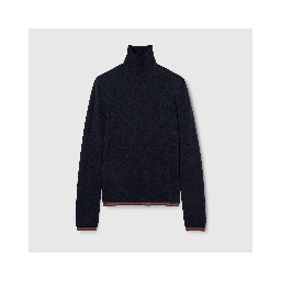 Check detail cashmere knitwear