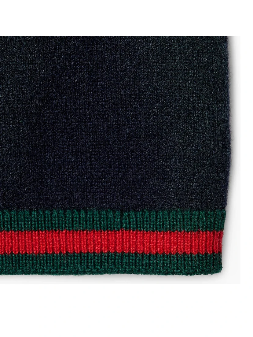 Check detail cashmere knitwear