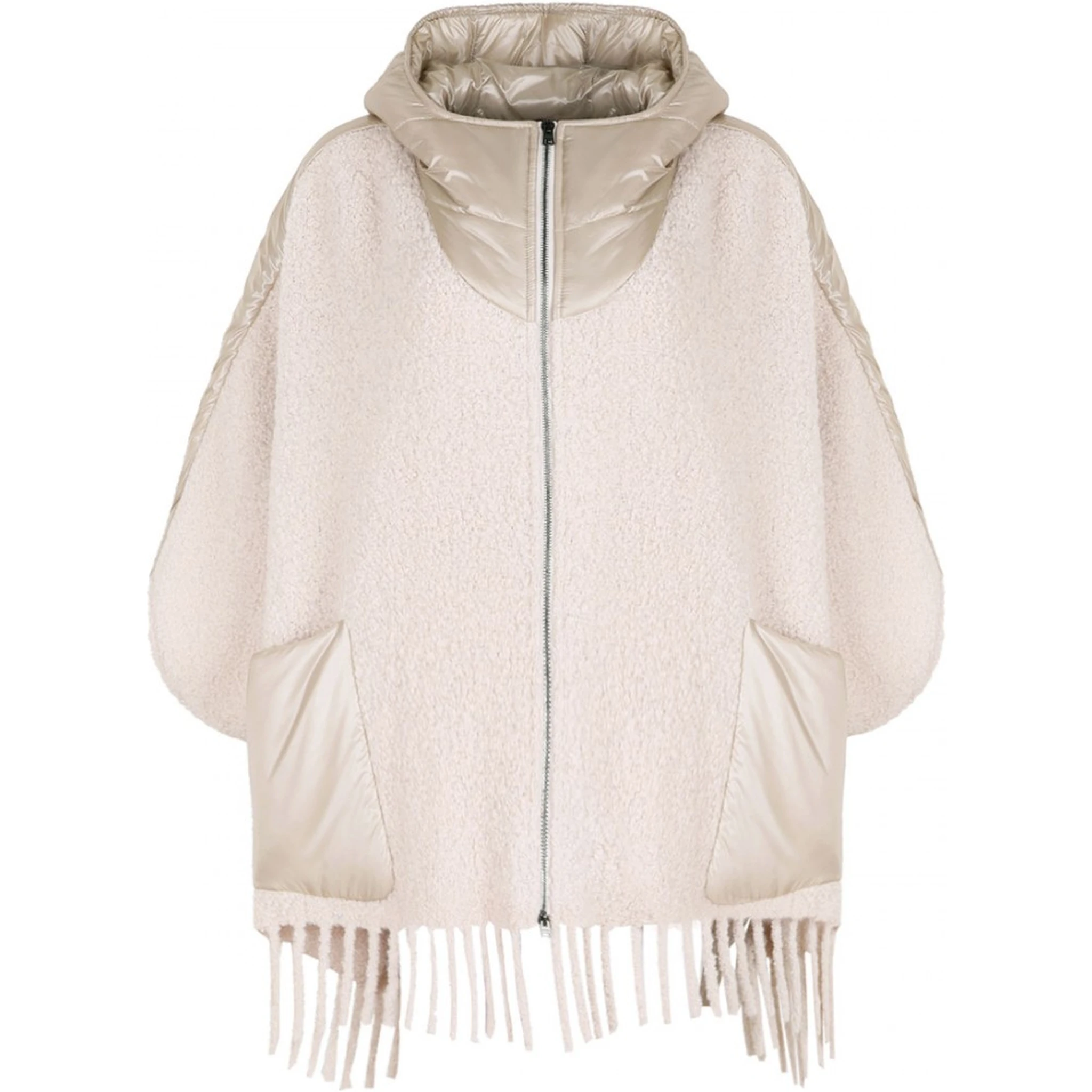 Poncho jacket in alpaca wool