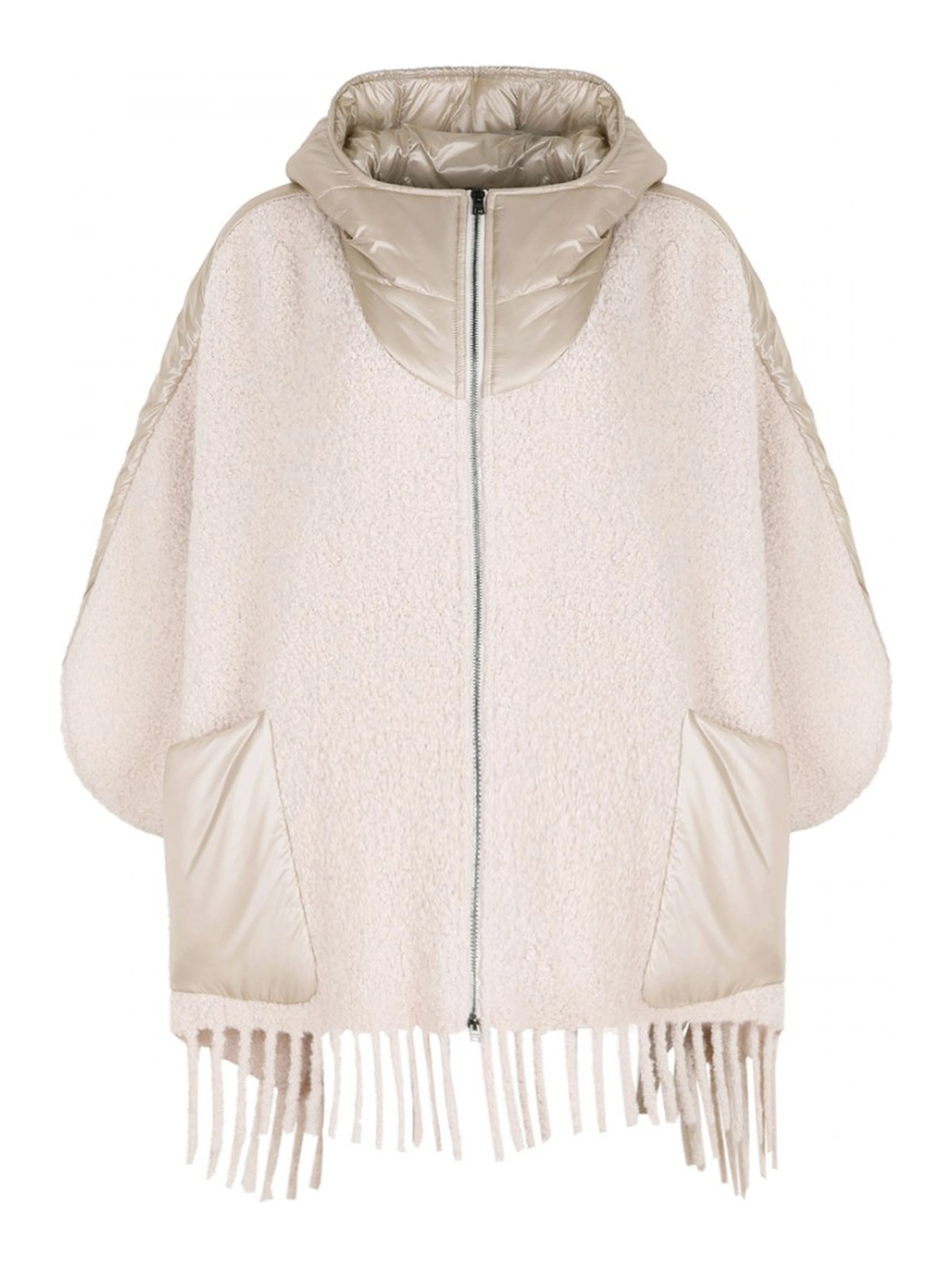 Poncho jacket in alpaca wool